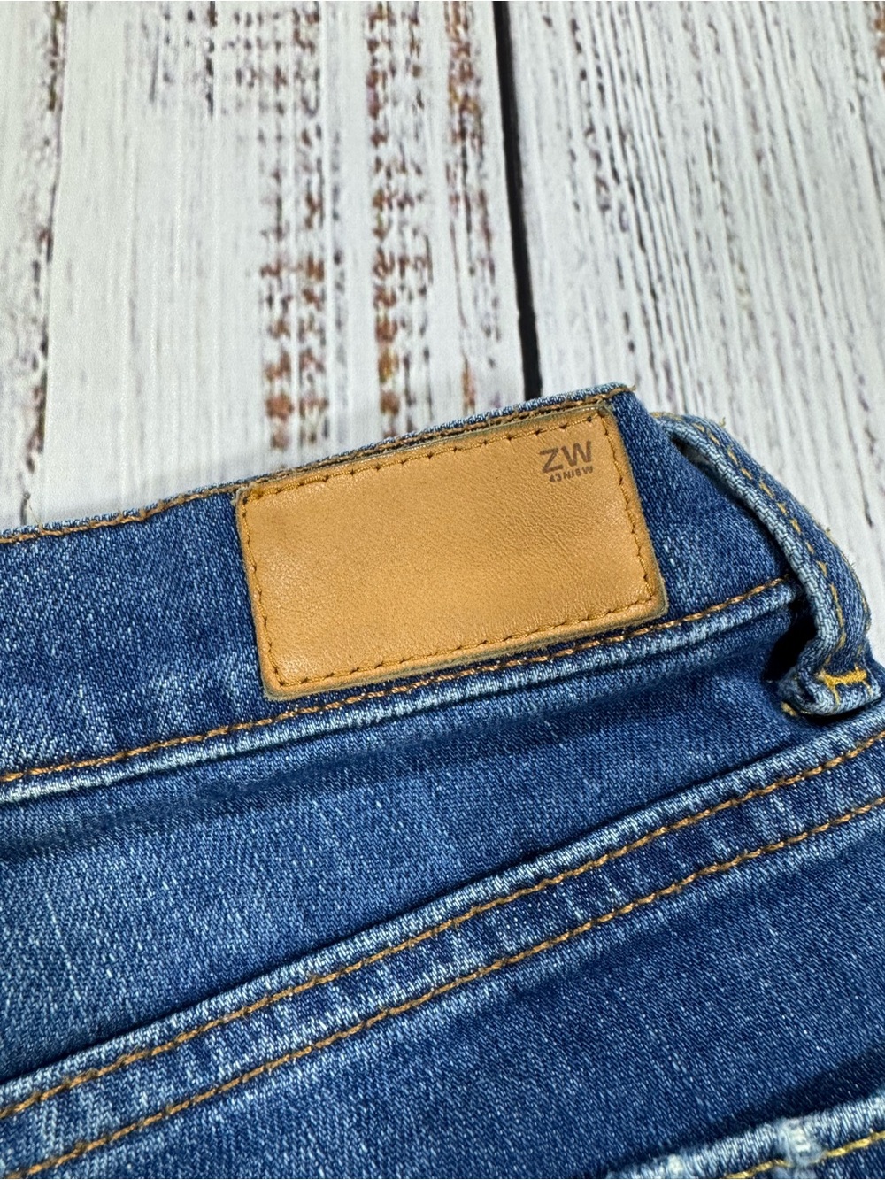 Zara Blue Distressed Boyfriend Jeans - Picture 7 of 8